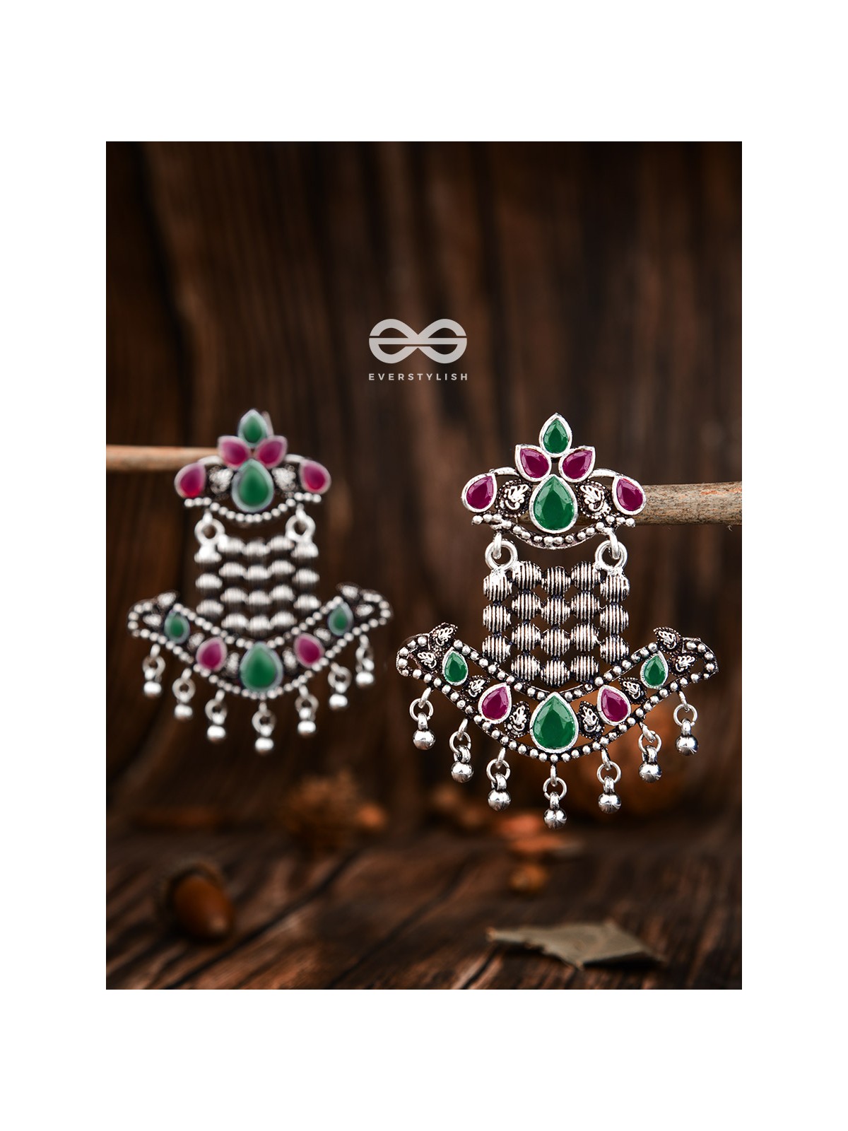 The Statement Makers (Ruby Emerald) - Embellished Oxidised Collection