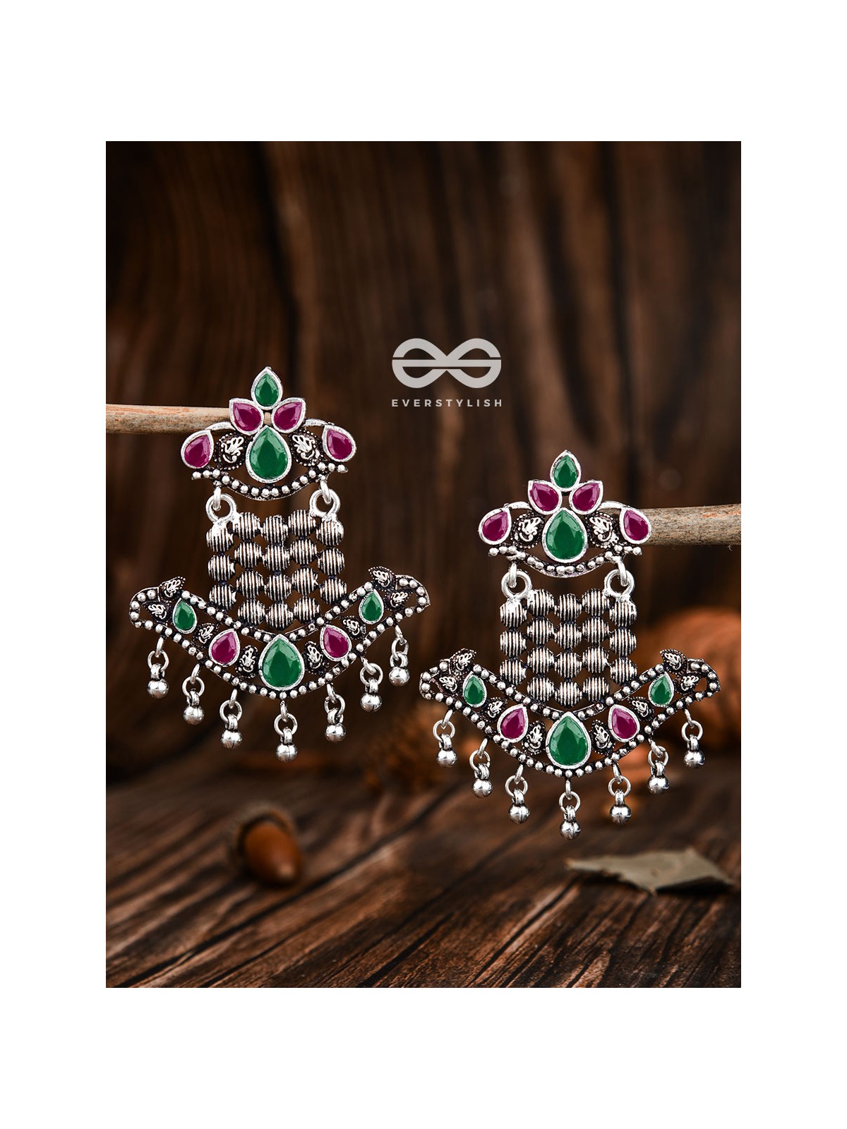 The Statement Makers (Ruby Emerald) - Embellished Oxidised Collection