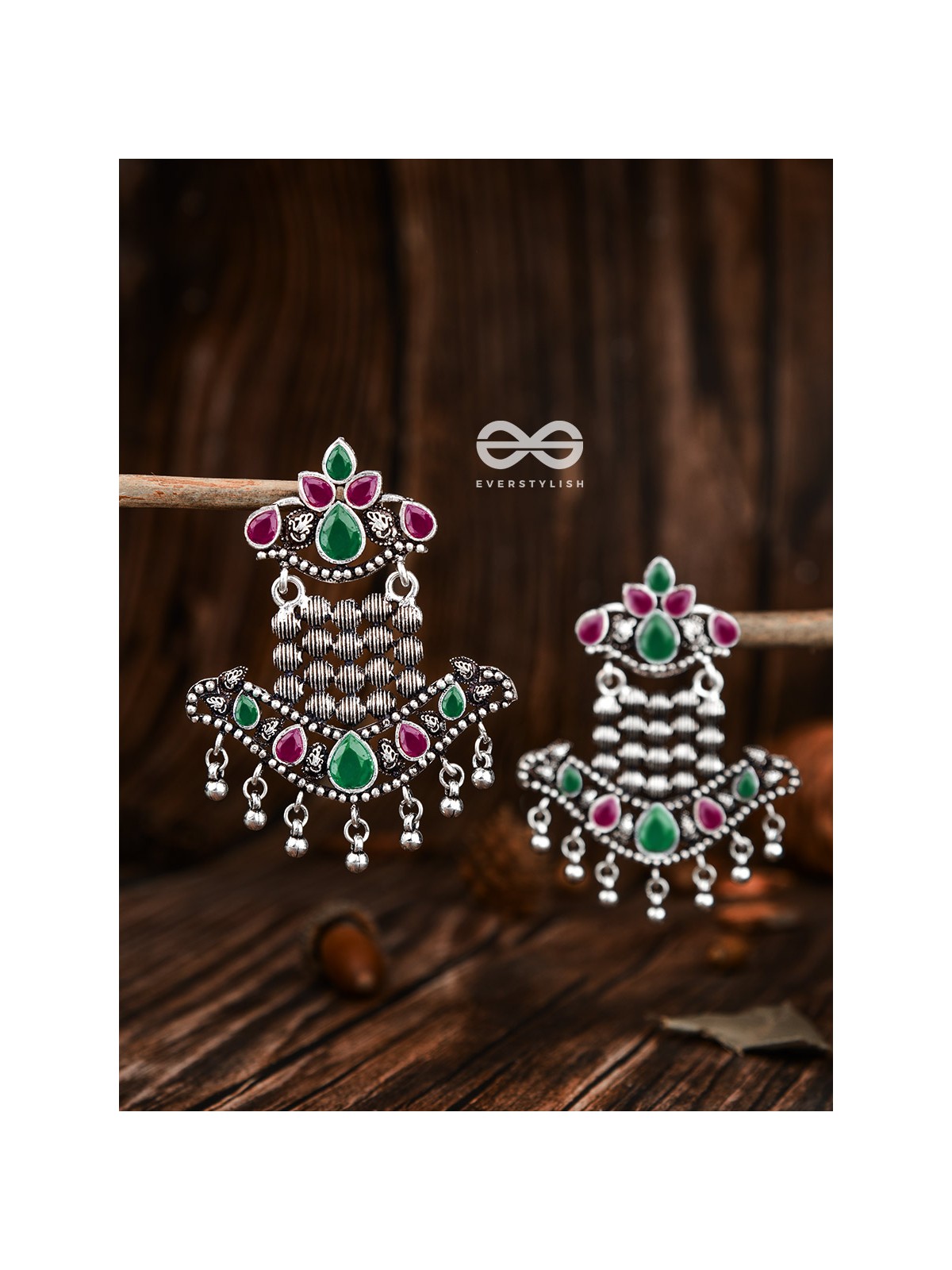 The Statement Makers (Ruby Emerald) - Embellished Oxidised Collection