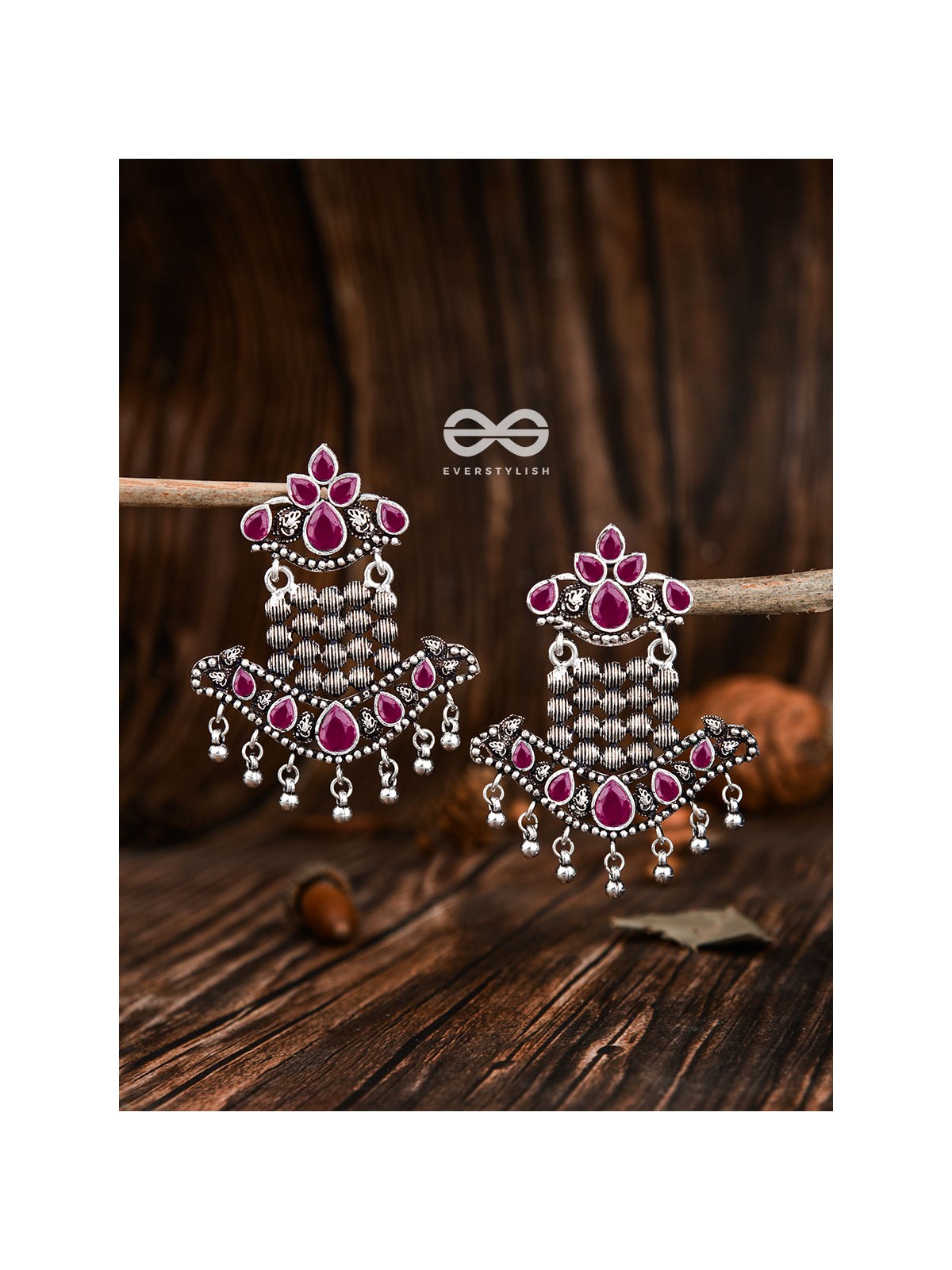 The Statement Makers (Ruby Red) - Embellished Oxidised Collection