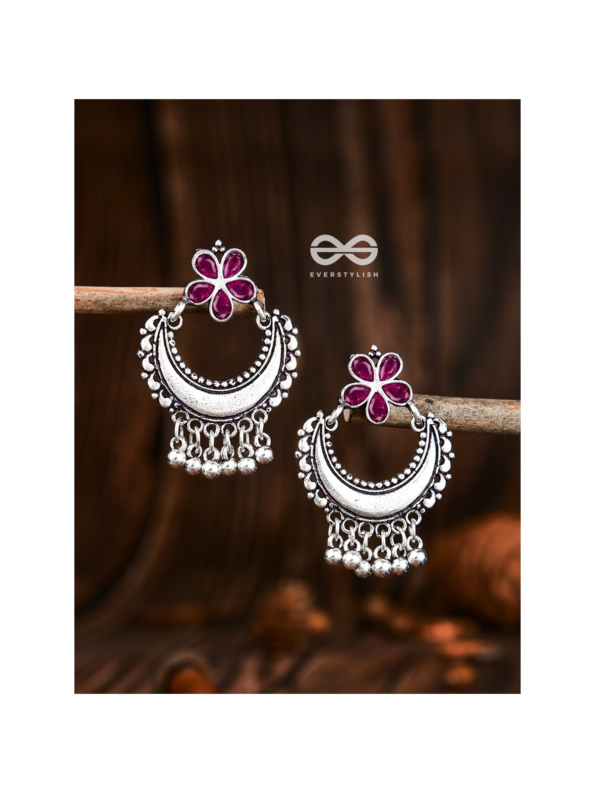 The Floral Moon - Ruby Red - The Embellished Oxidised Collection