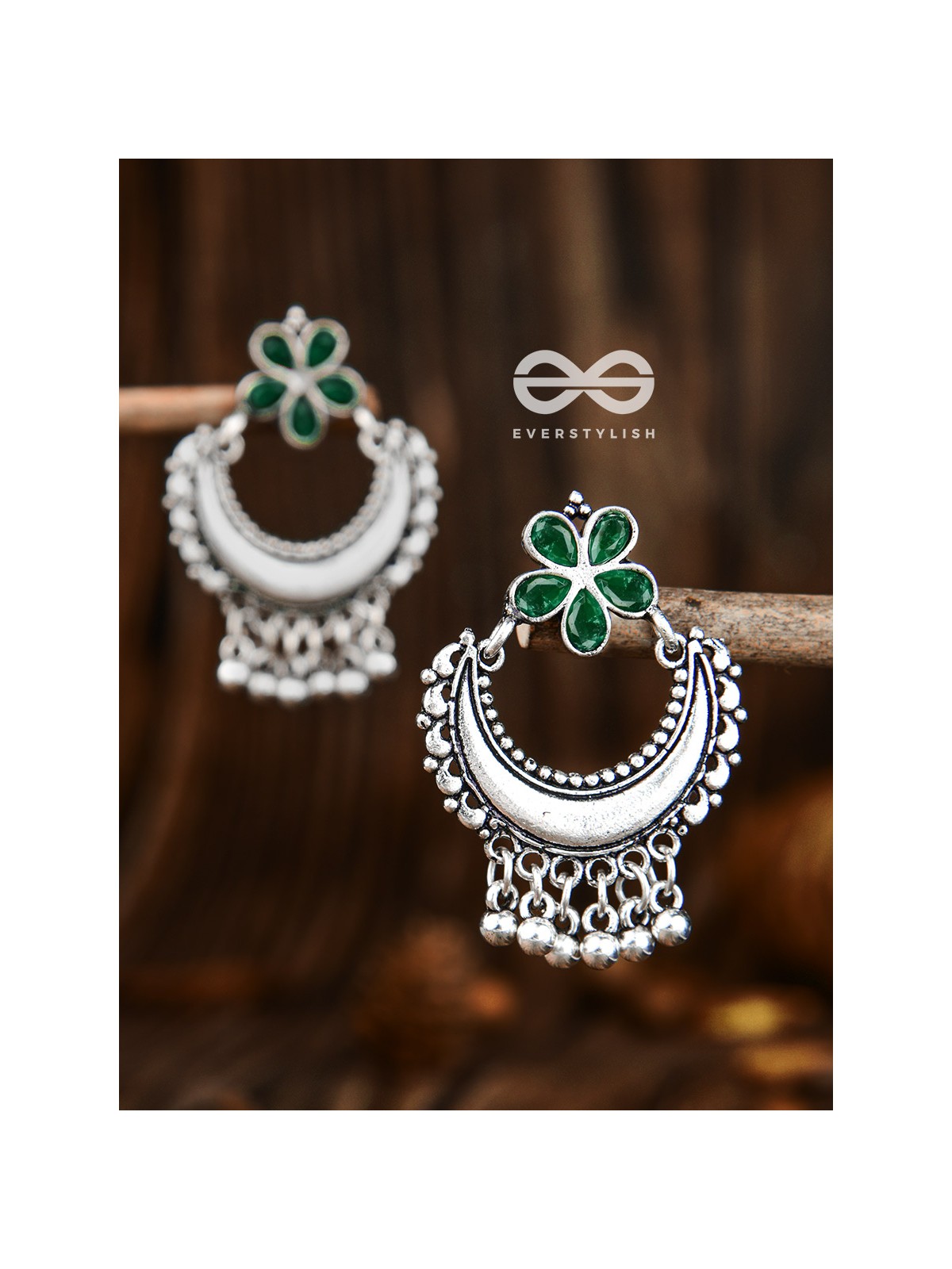 The Floral Moon - Emerald Green - The Embellished Oxidised Collection