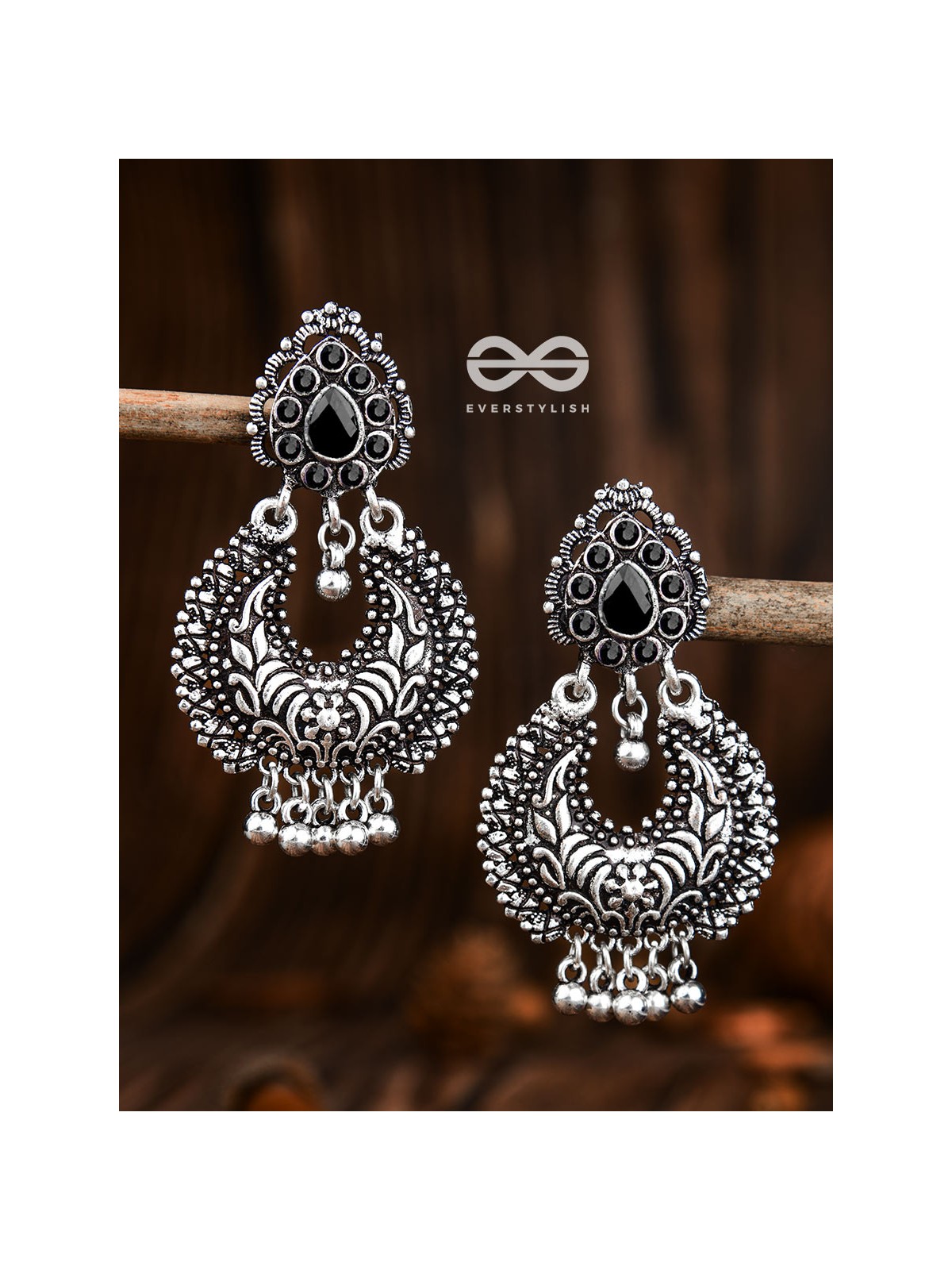 The Droplet Motifs - Onyx Black - The Embellished Oxidised Collection