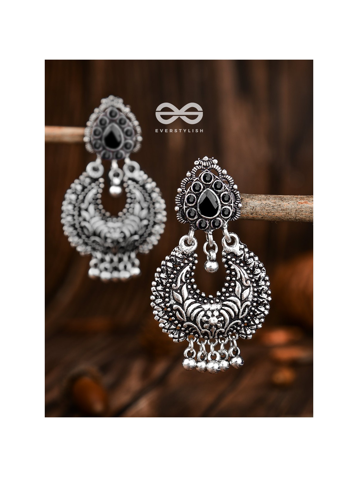 The Droplet Motifs - Onyx Black - The Embellished Oxidised Collection