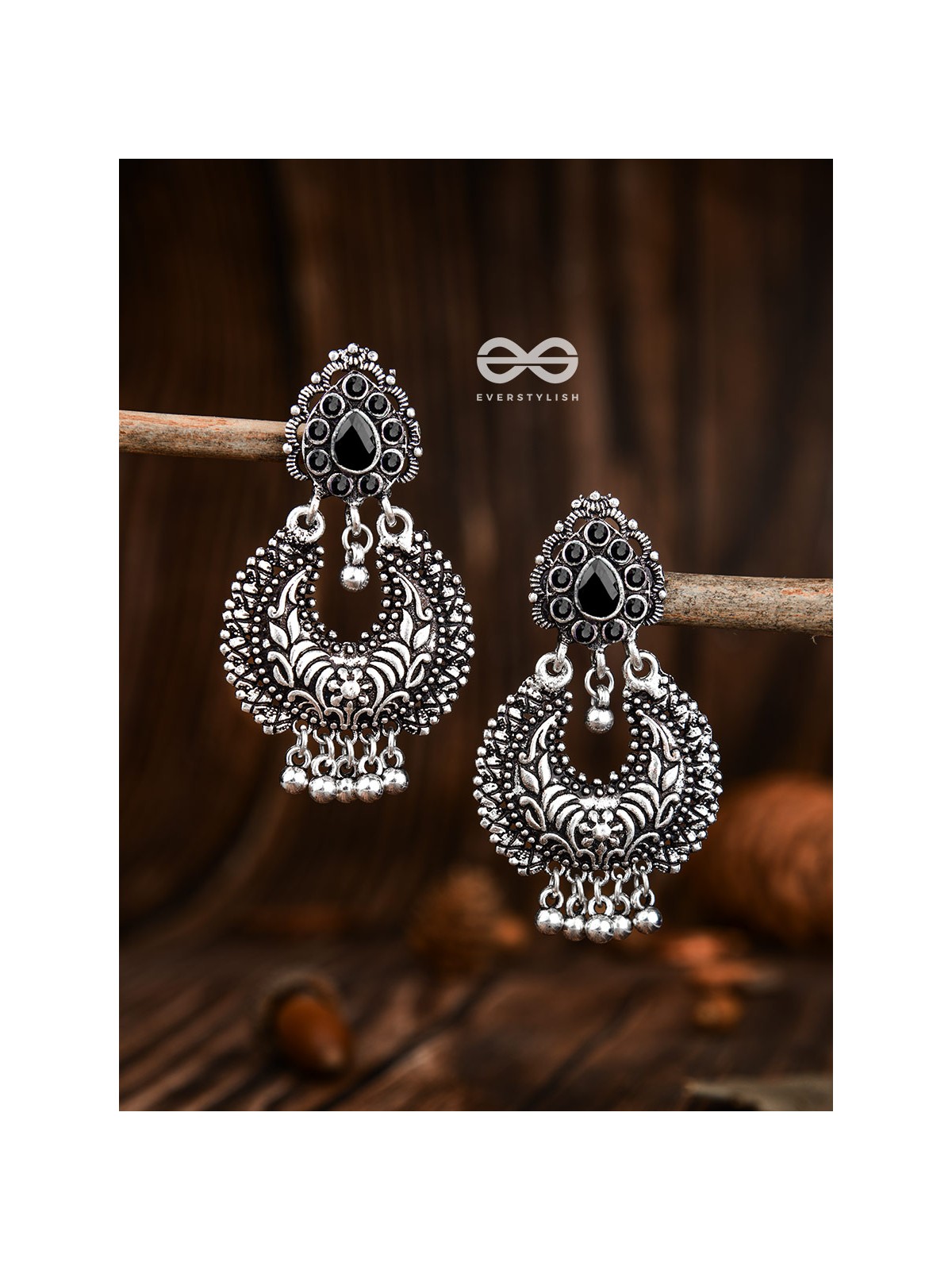 The Droplet Motifs - Onyx Black - The Embellished Oxidised Collection