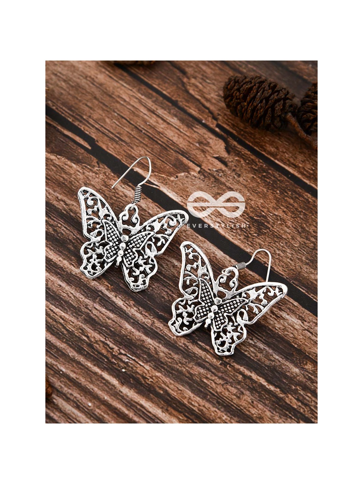 The Intricate Butterfly Danglers - Tiny Trinket Earrings