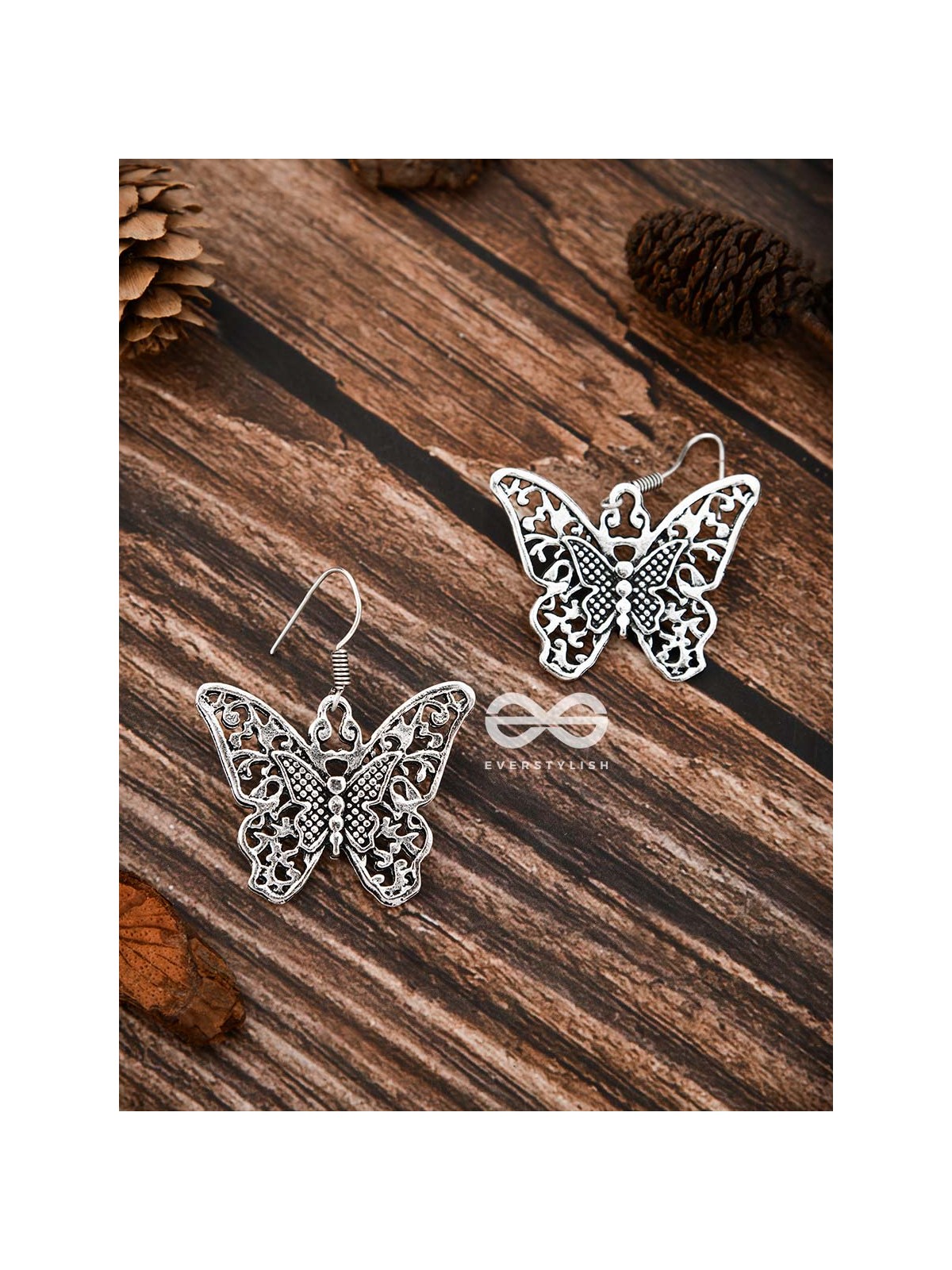 The Intricate Butterfly Danglers - Tiny Trinket Earrings