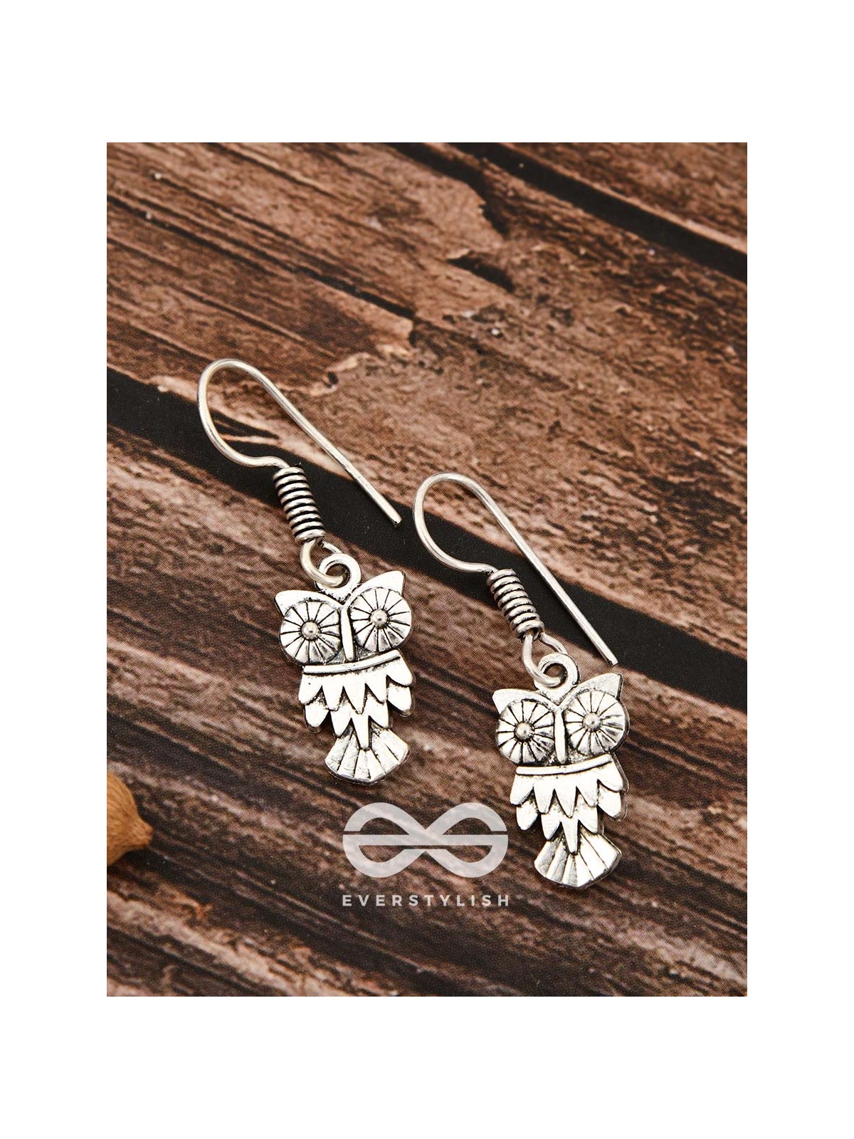 The Little Cutesy Owl Danglers - Tiny Trinket Earrings