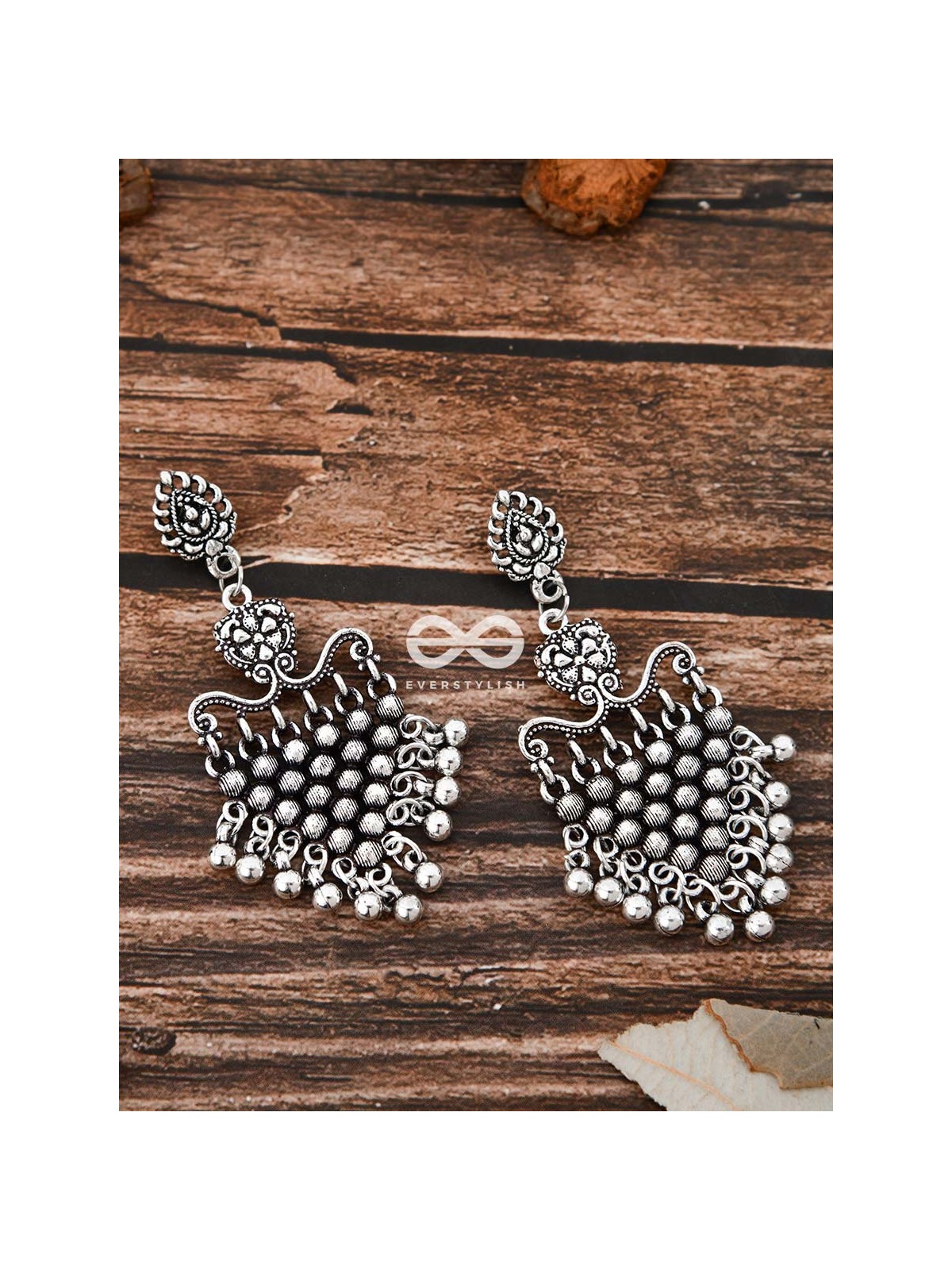 A Bohemian Mesh - Oxidised Boho Earrings