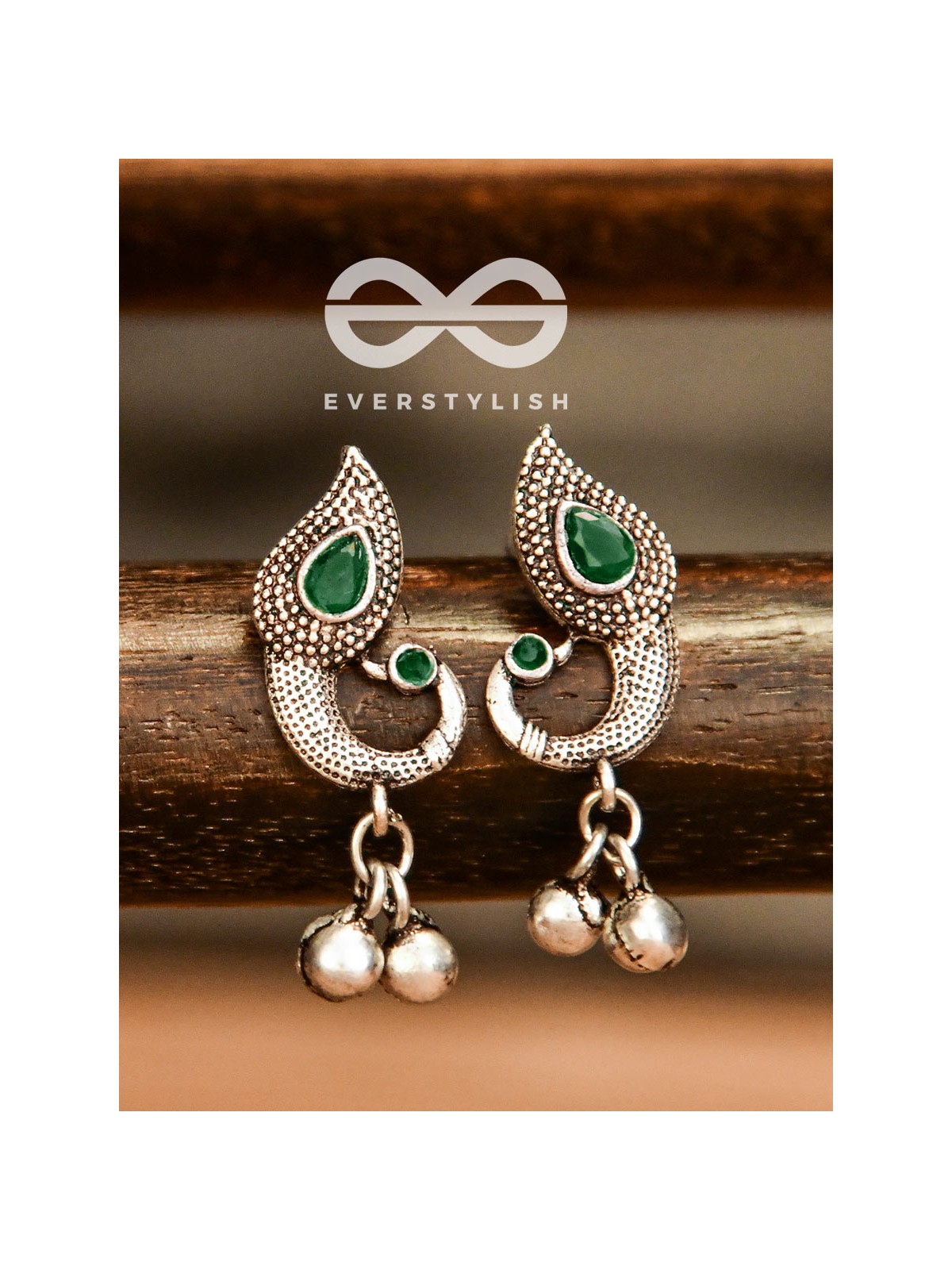 The Vintage Peacocks (Emerald Green) - The Melodious Ghungoo Collection