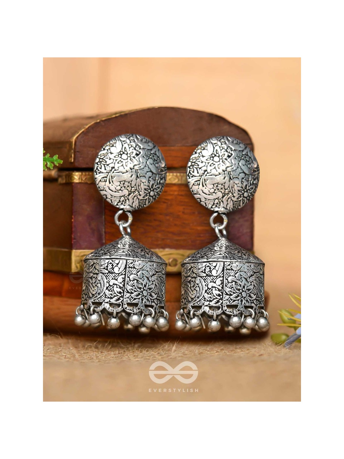 The Intricate Sophistication - Oxidised Boho Earrings