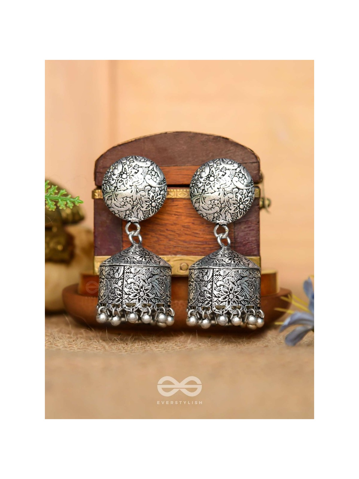 The Intricate Sophistication - Oxidised Boho Earrings