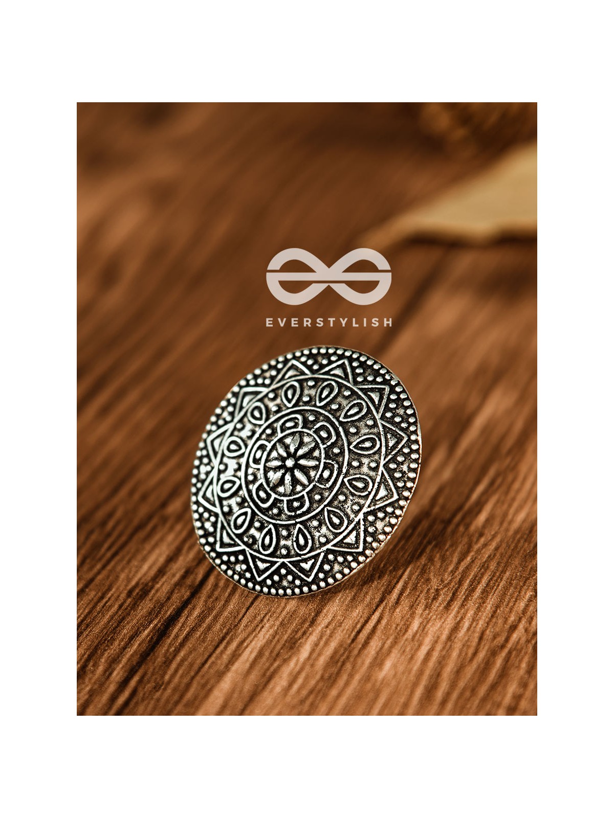 The Aztec Emblem - Oxidised Boho Ring