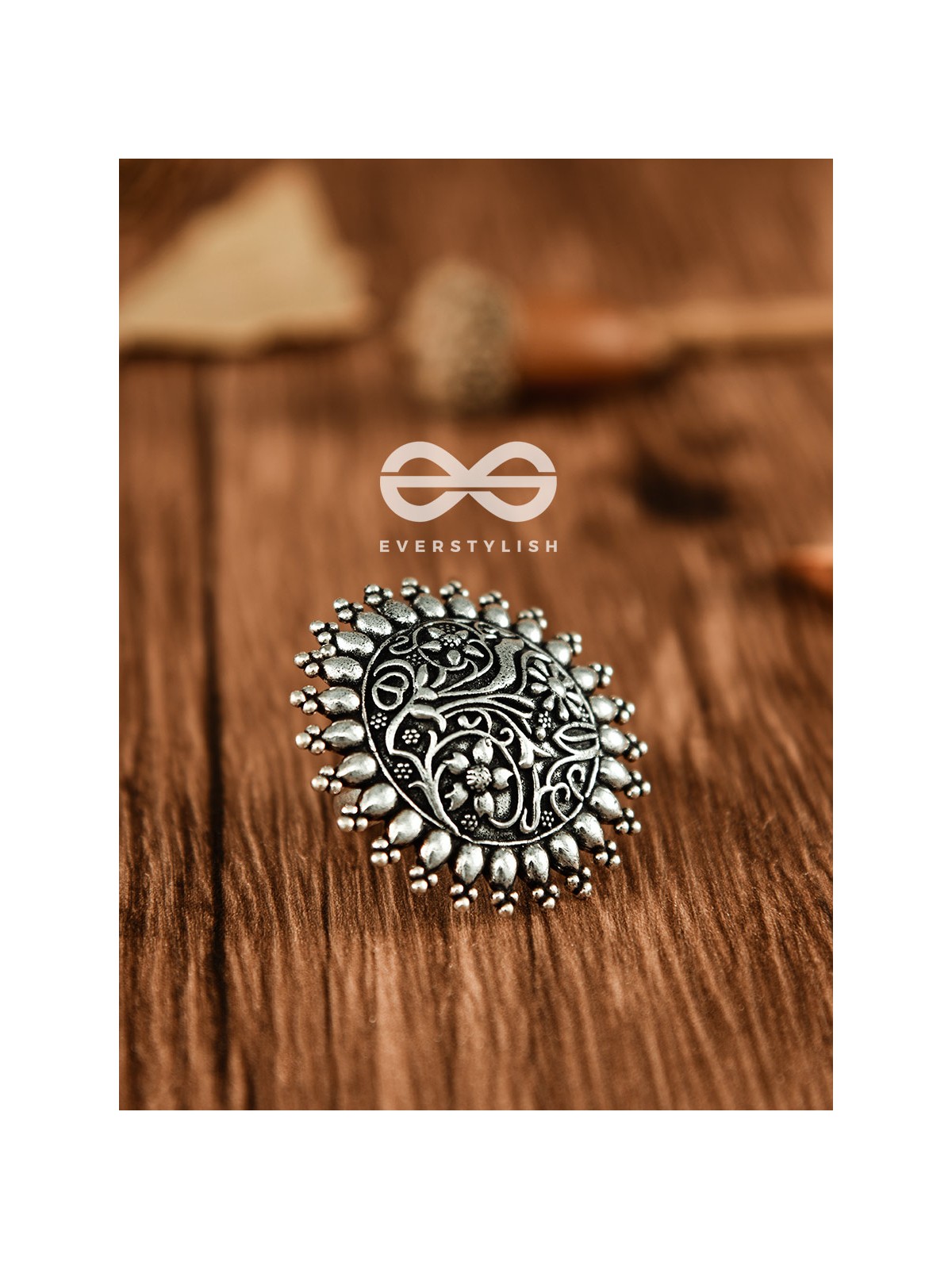 The Nature Connect - Oxidised Boho Ring