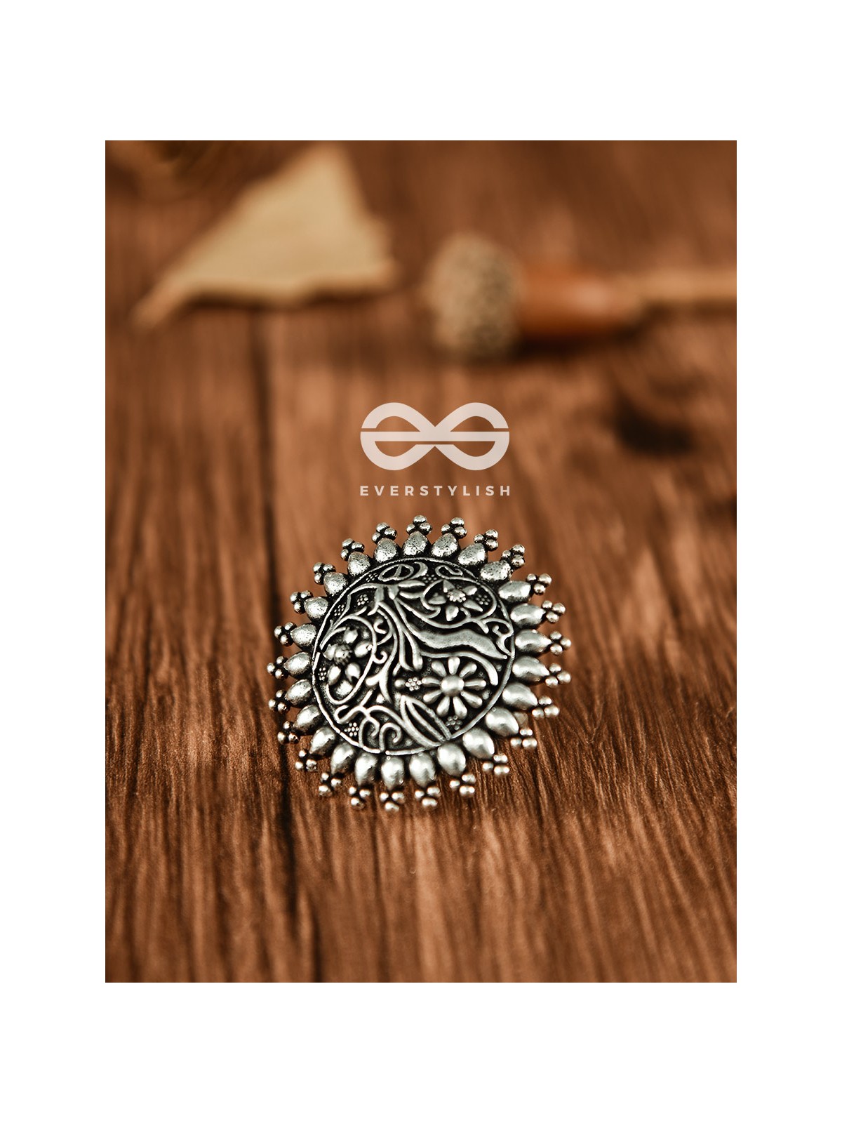The Nature Connect - Oxidised Boho Ring
