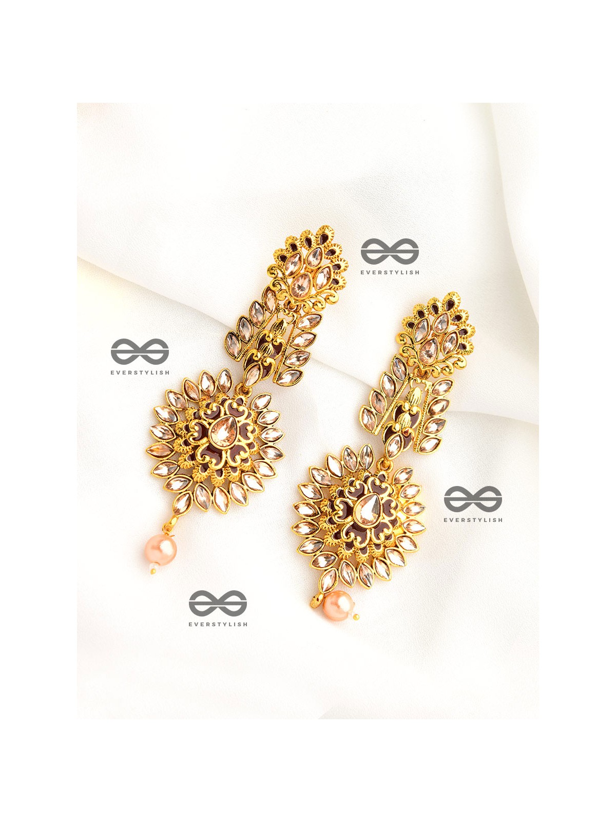 The Marvellous Meenakari Collection - Vaani Earrings - Charcoal Black