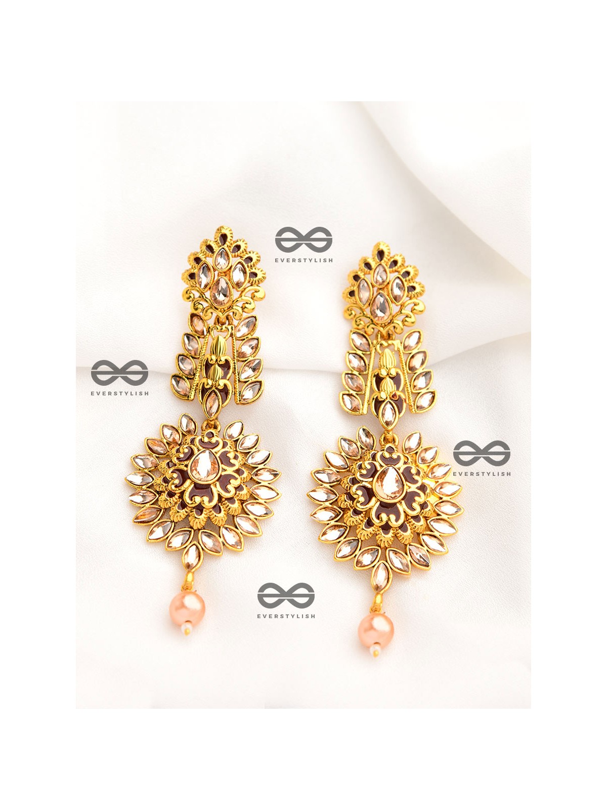 The Marvellous Meenakari Collection - Vaani Earrings - Charcoal Black