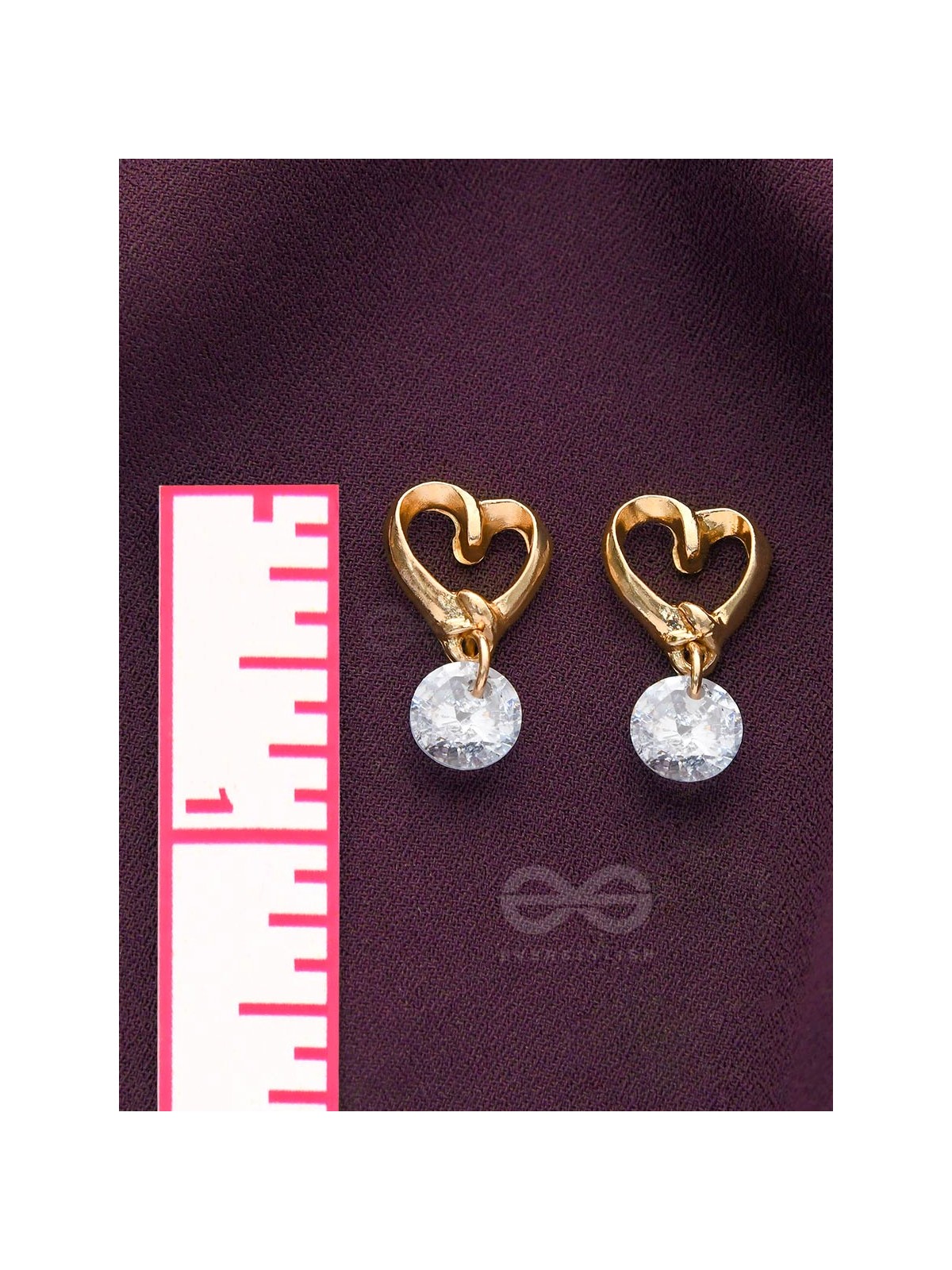 Entangled Heart Crystal Drop Earrings