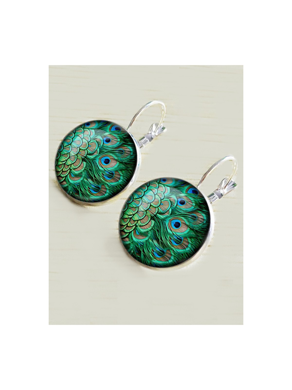 Little Pretty Peacock Button Danglers
