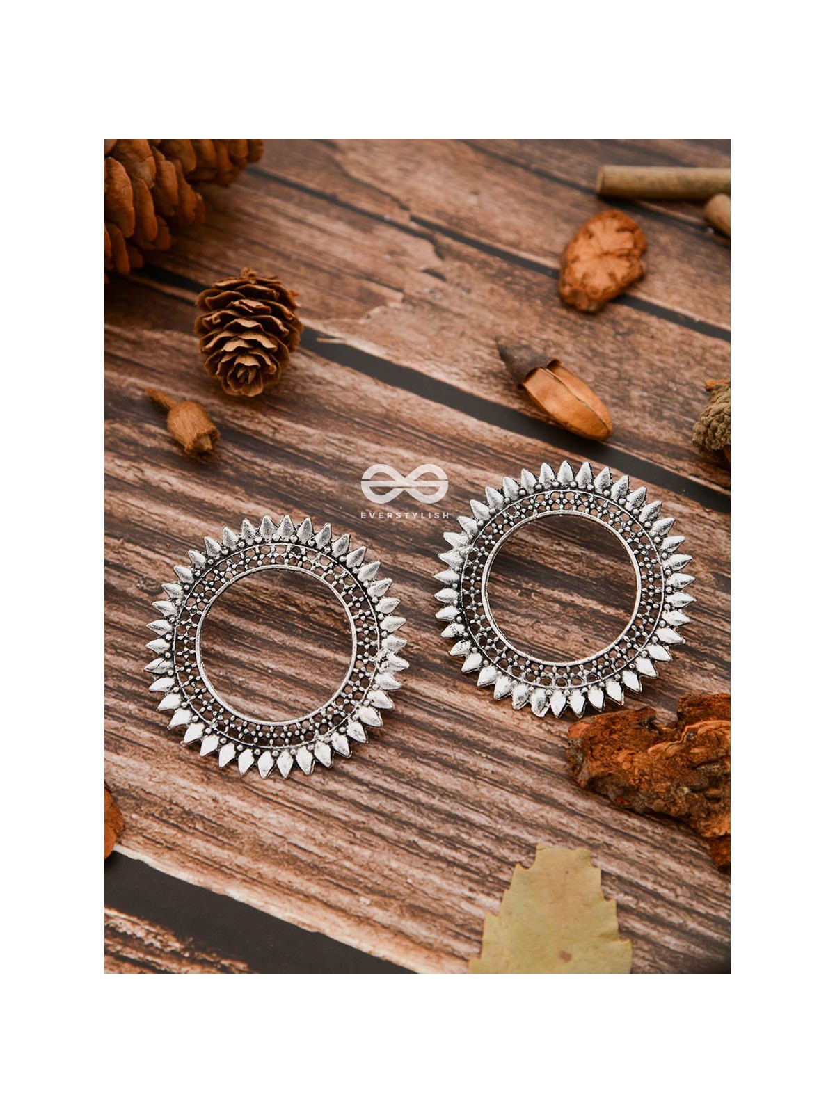 The Bohemian Sun - Oxidised Boho Earrings