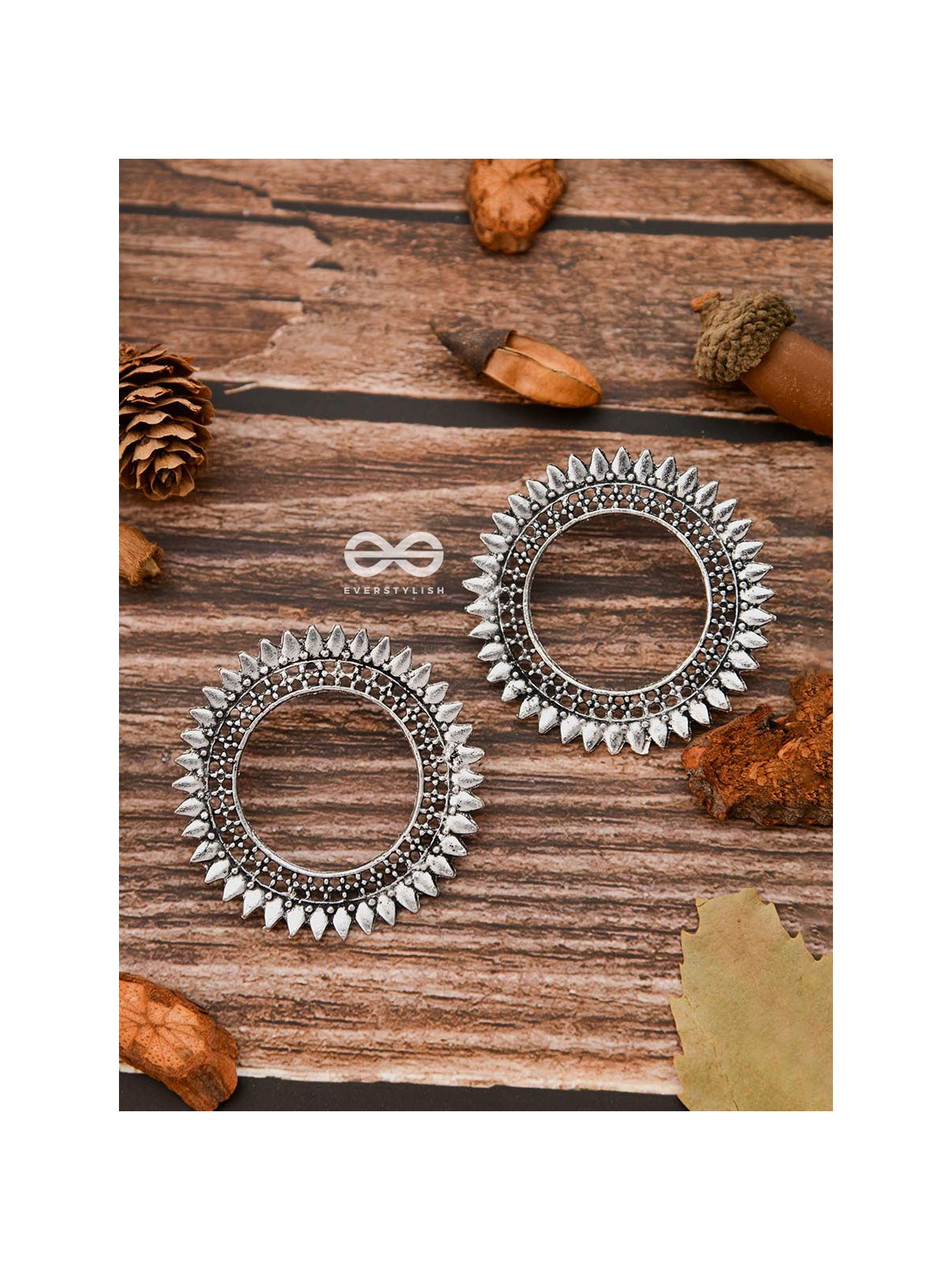 The Bohemian Sun - Oxidised Boho Earrings