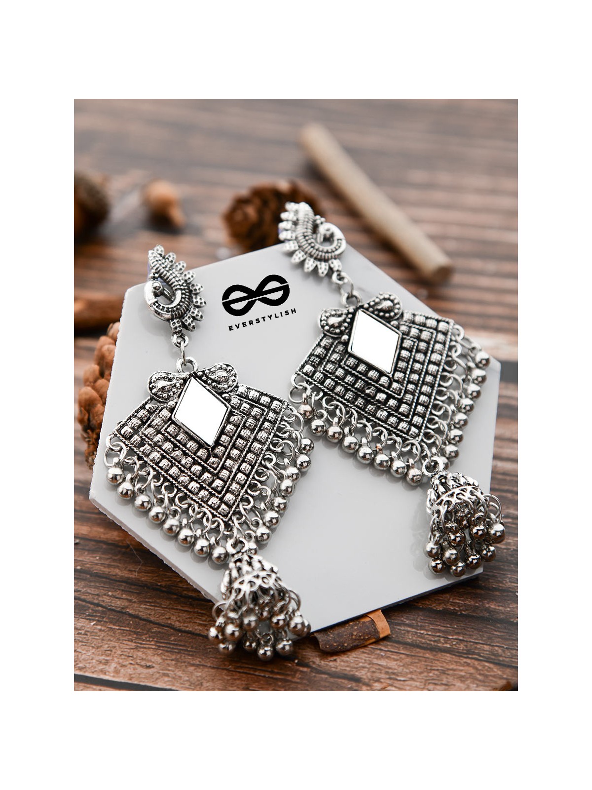 The Artistic Delight - Oxidised Boho Earrings