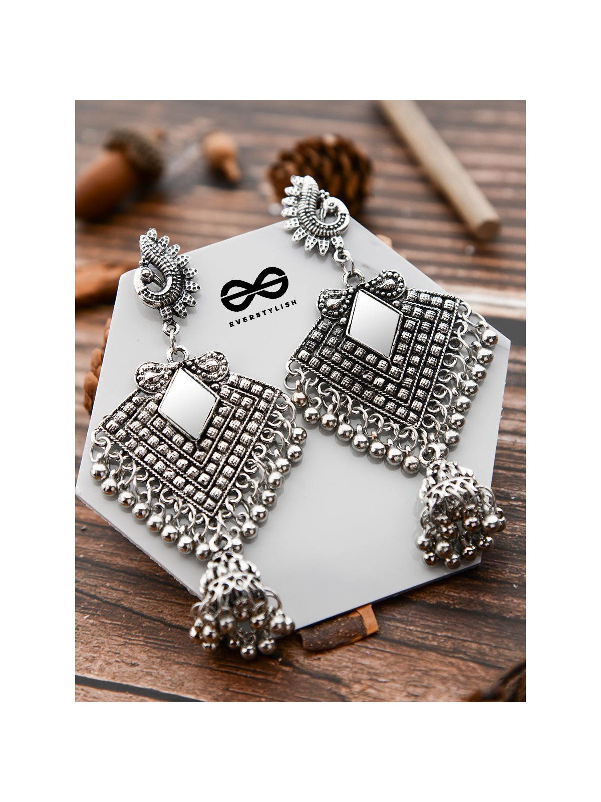 The Artistic Delight - Oxidised Boho Earrings