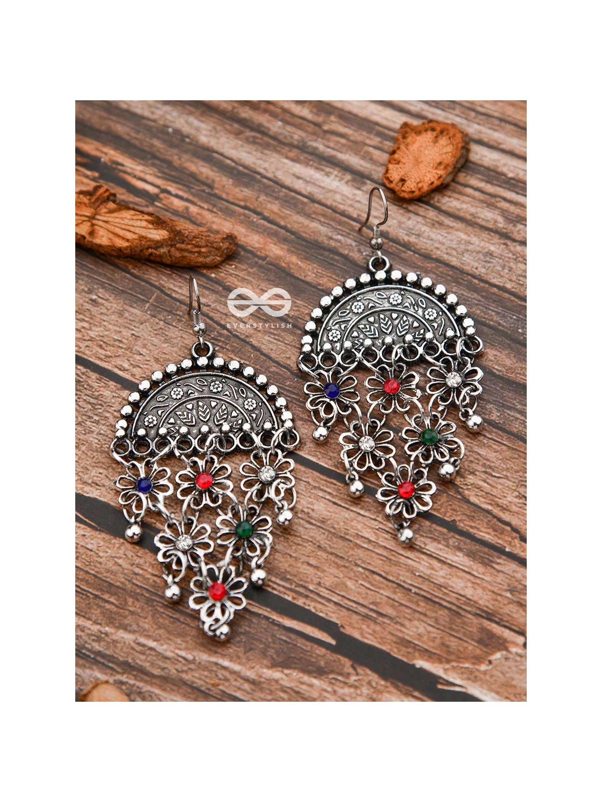The Ethnic Ecstasy - Oxidised Boho Earrings