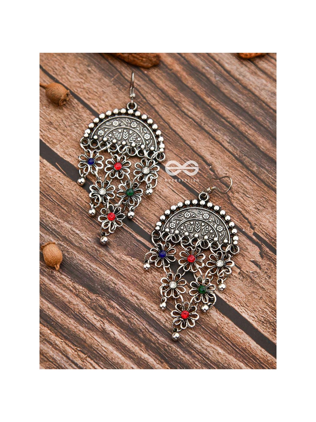 The Ethnic Ecstasy - Oxidised Boho Earrings