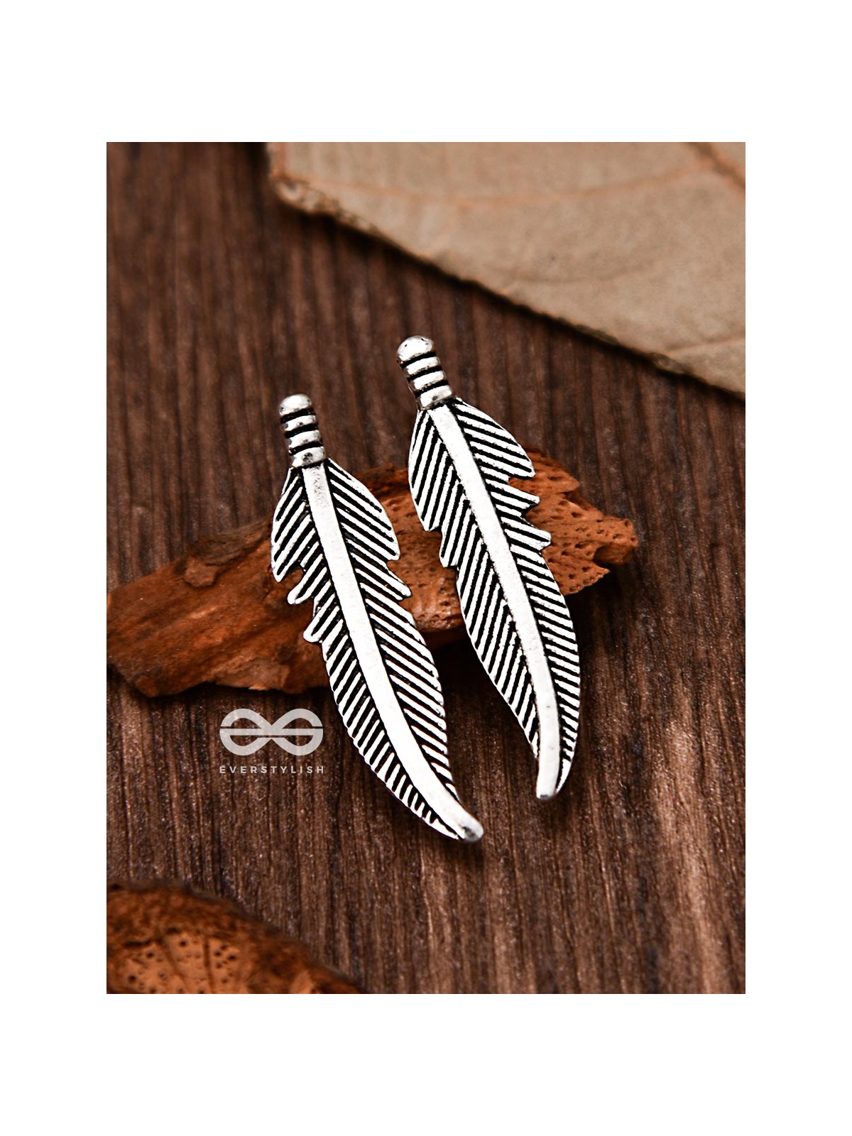 The Little Feather Studs - Tiny Trinket Earrings
