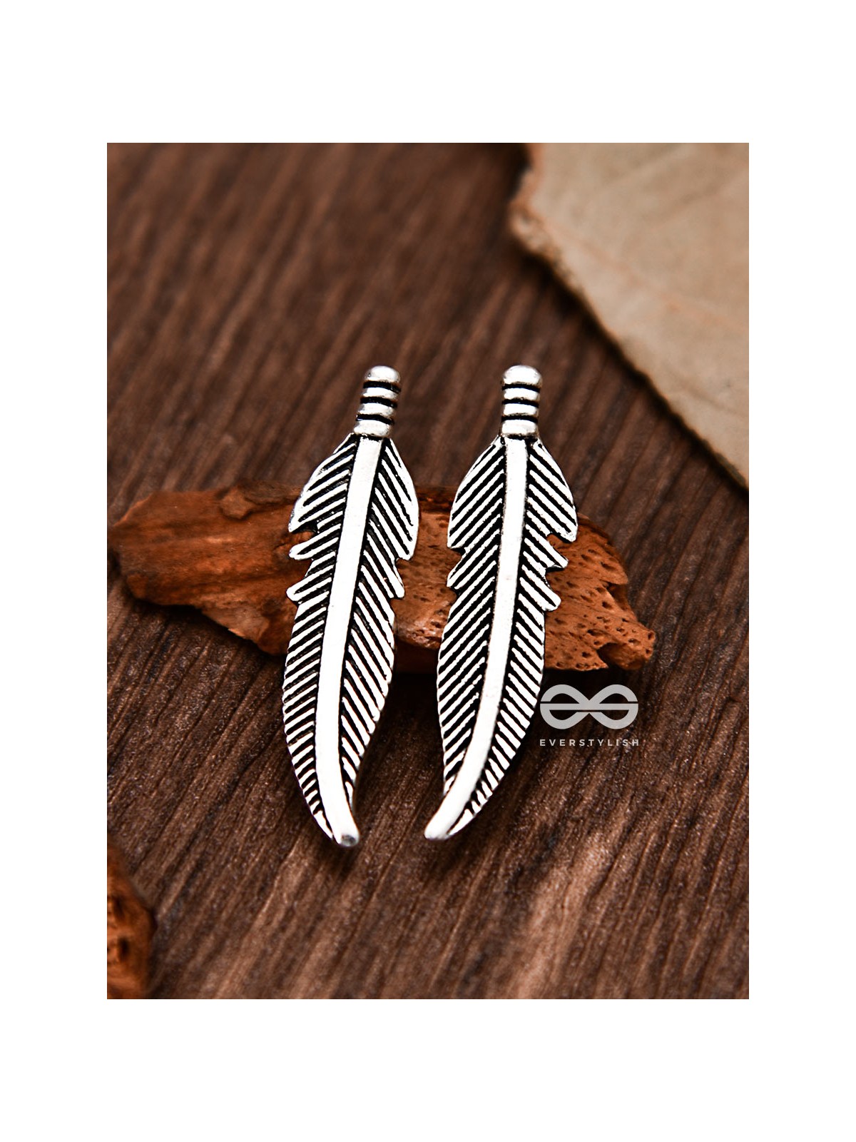 The Little Feather Studs - Tiny Trinket Earrings