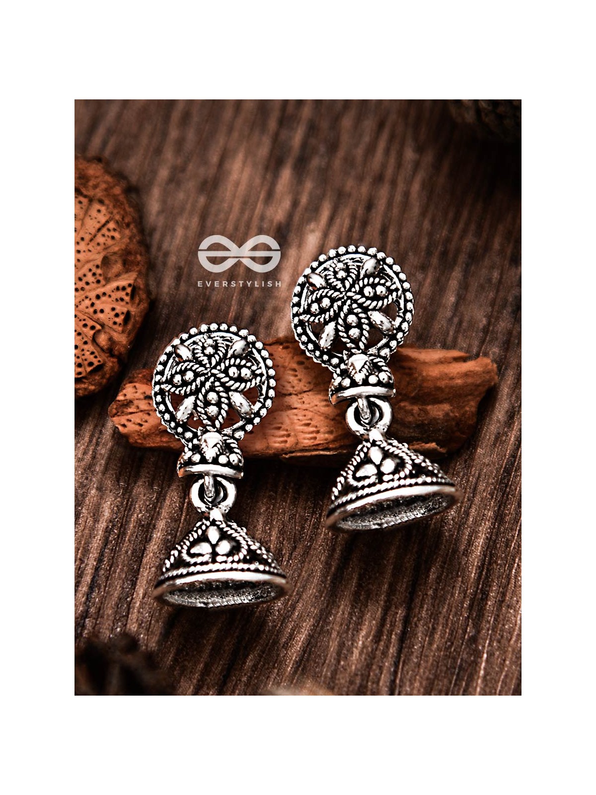 The Little Circled Jhumkis - Tiny Trinket Earrings