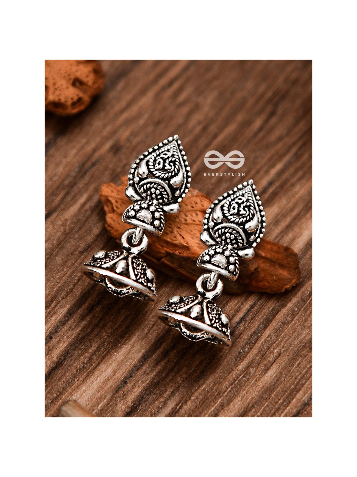 The Little Droplet Artwork Jhumki - Tiny Trinket Earrings