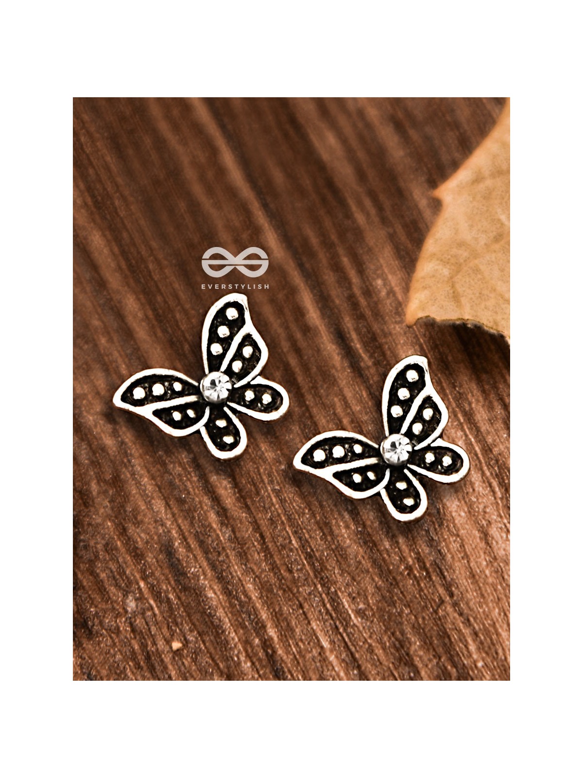 The Little Shimmery Butterfly Studs - Tiny Trinket Earrings