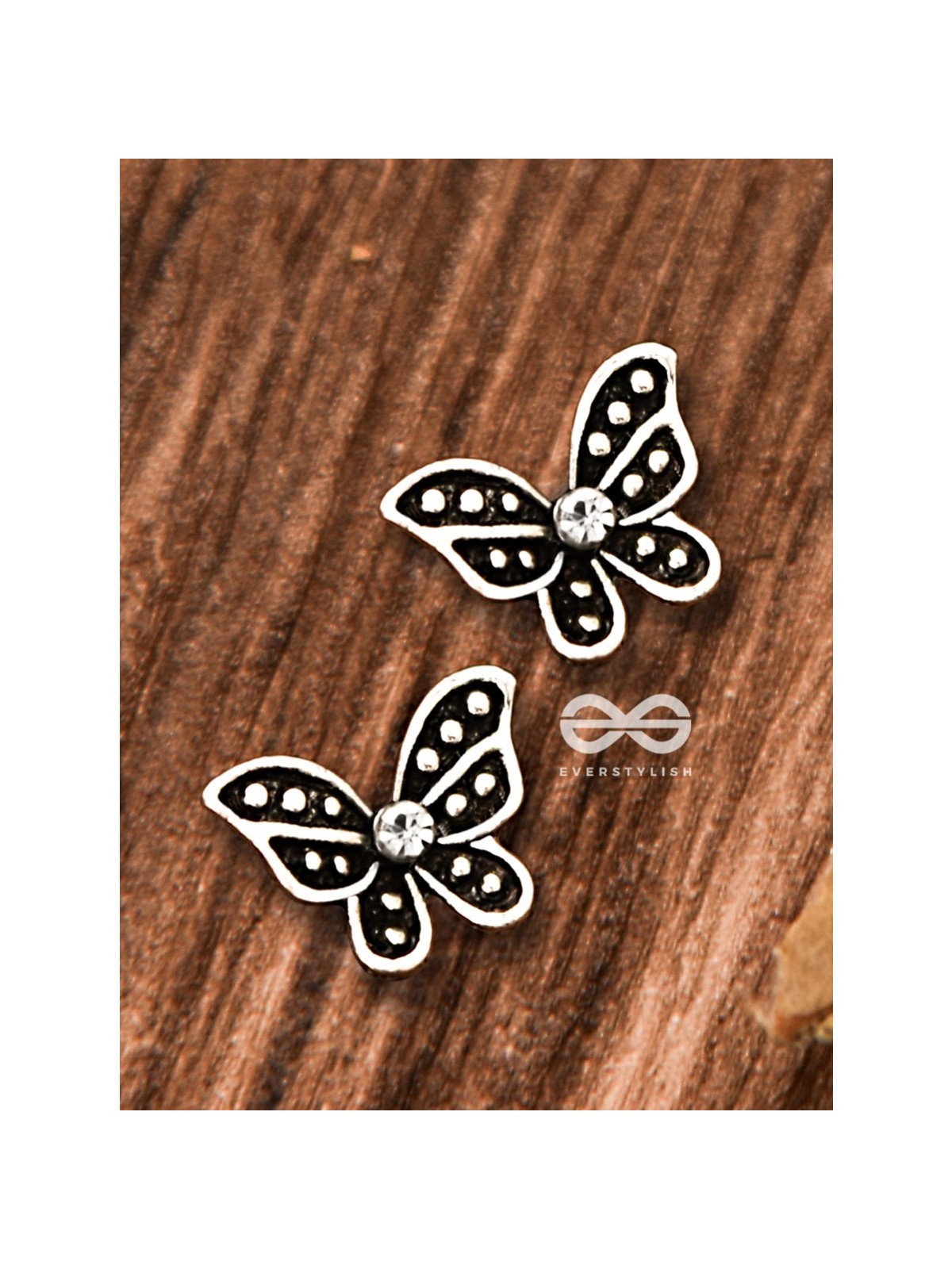 The Little Shimmery Butterfly Studs - Tiny Trinket Earrings