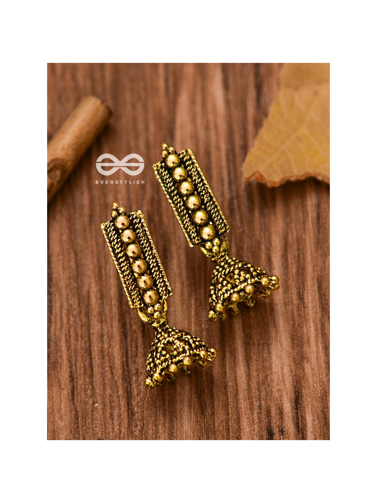 The Bohemian Delight (Golden) - Tiny Trinket Earrings
