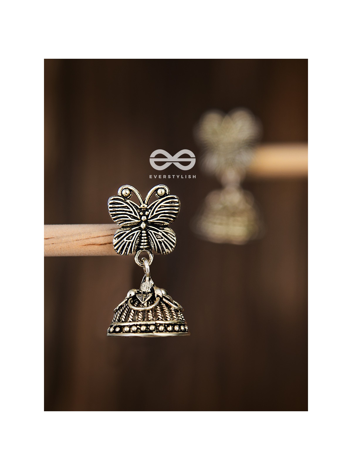 The Little Butterfly Jhumkis - Tiny Trinket Earrings