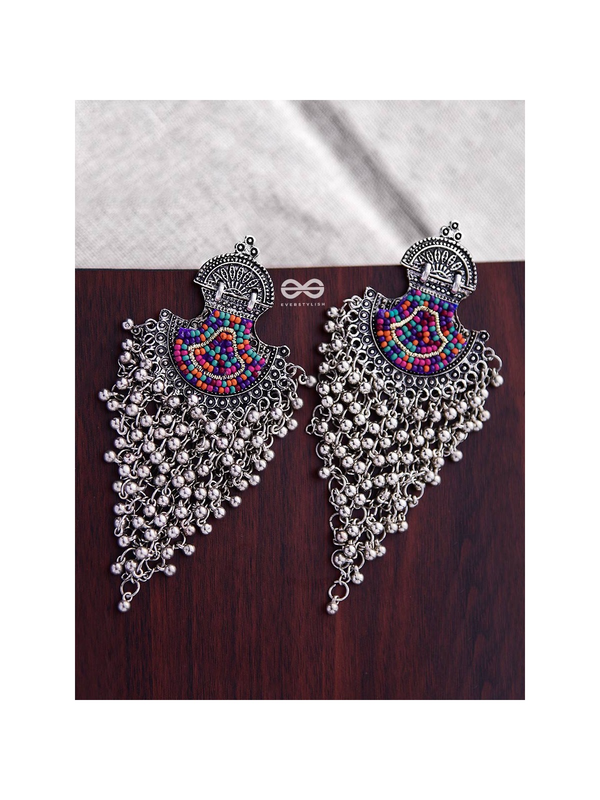 The Bohemian Jhaalar Statement Makers (Multicolour) - The Embroidered Oxidised Collection