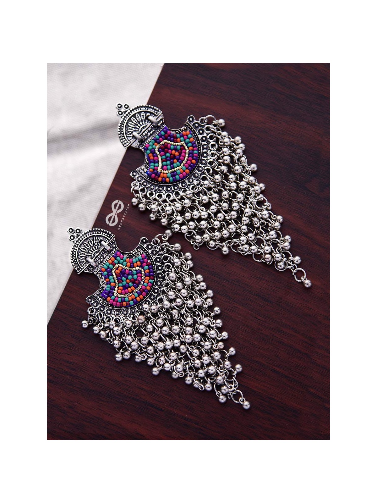 The Bohemian Jhaalar Statement Makers (Multicolour) - The Embroidered Oxidised Collection