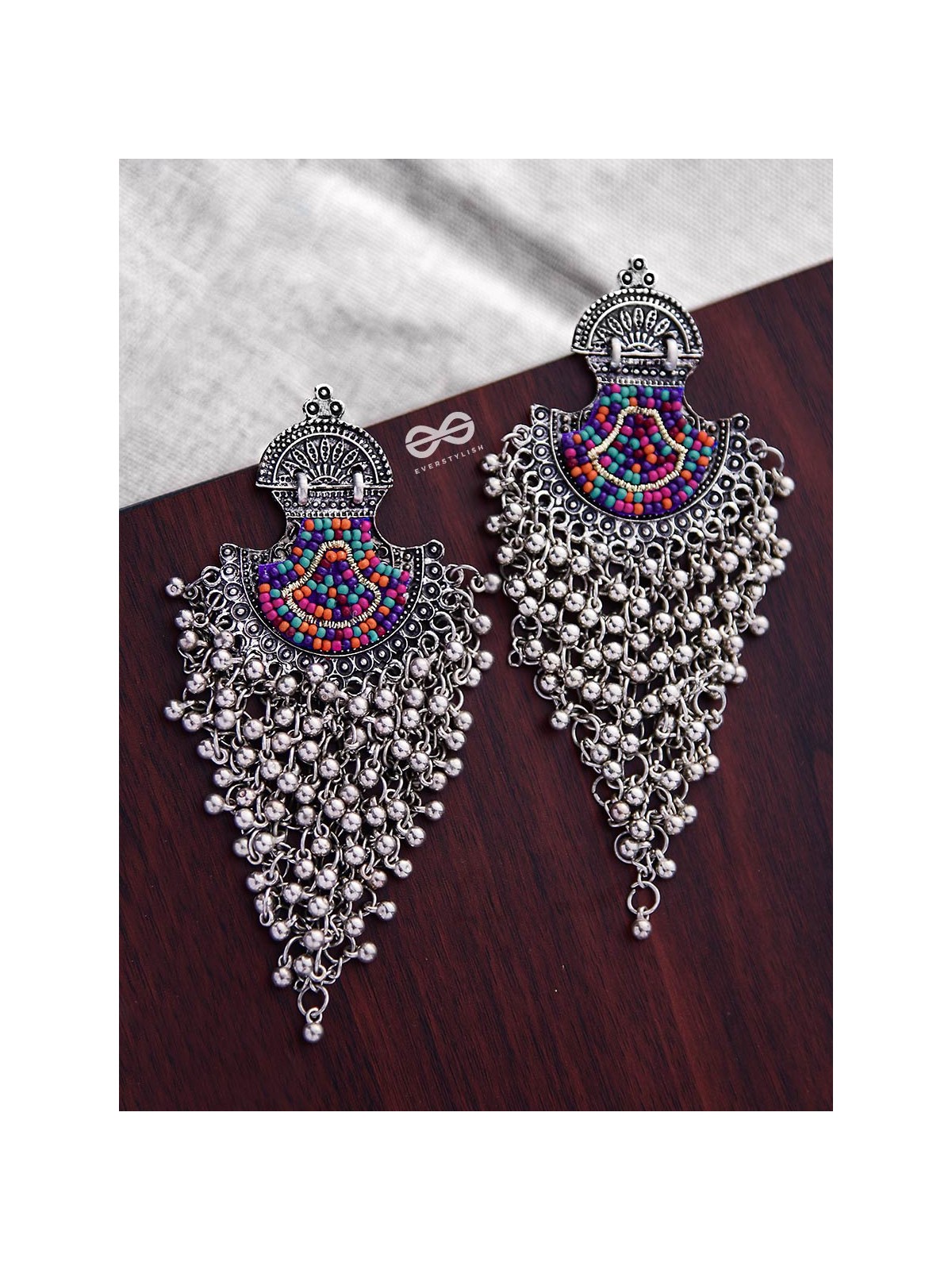 The Bohemian Jhaalar Statement Makers (Multicolour) - The Embroidered Oxidised Collection