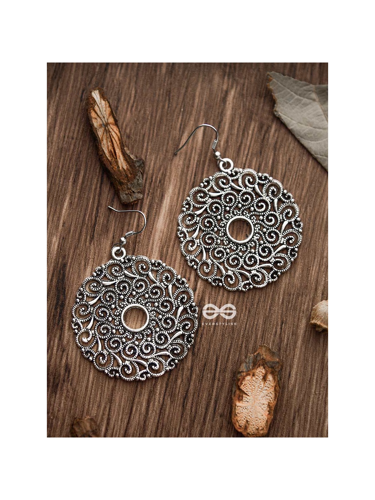 The Mystical Motifs - Oxidised Boho Earrings