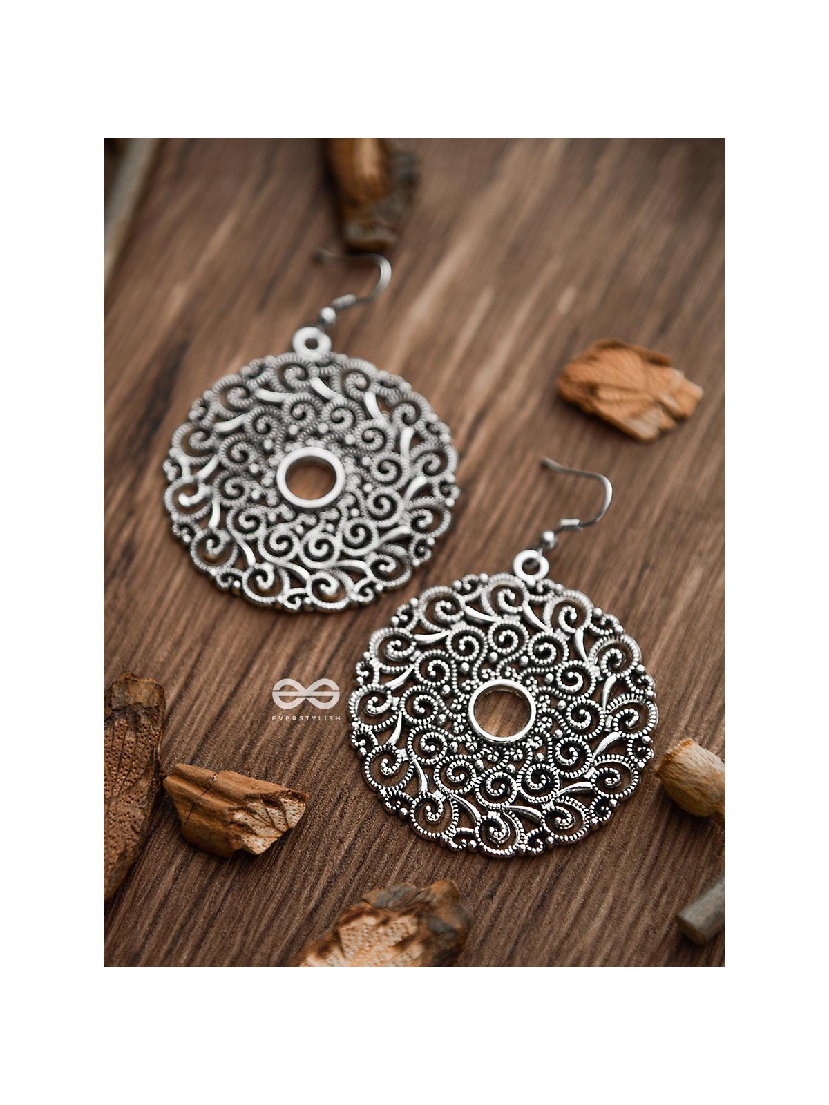 The Mystical Motifs - Oxidised Boho Earrings