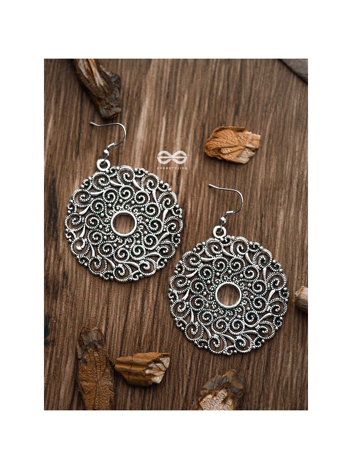 The Mystical Motifs - Oxidised Boho Earrings