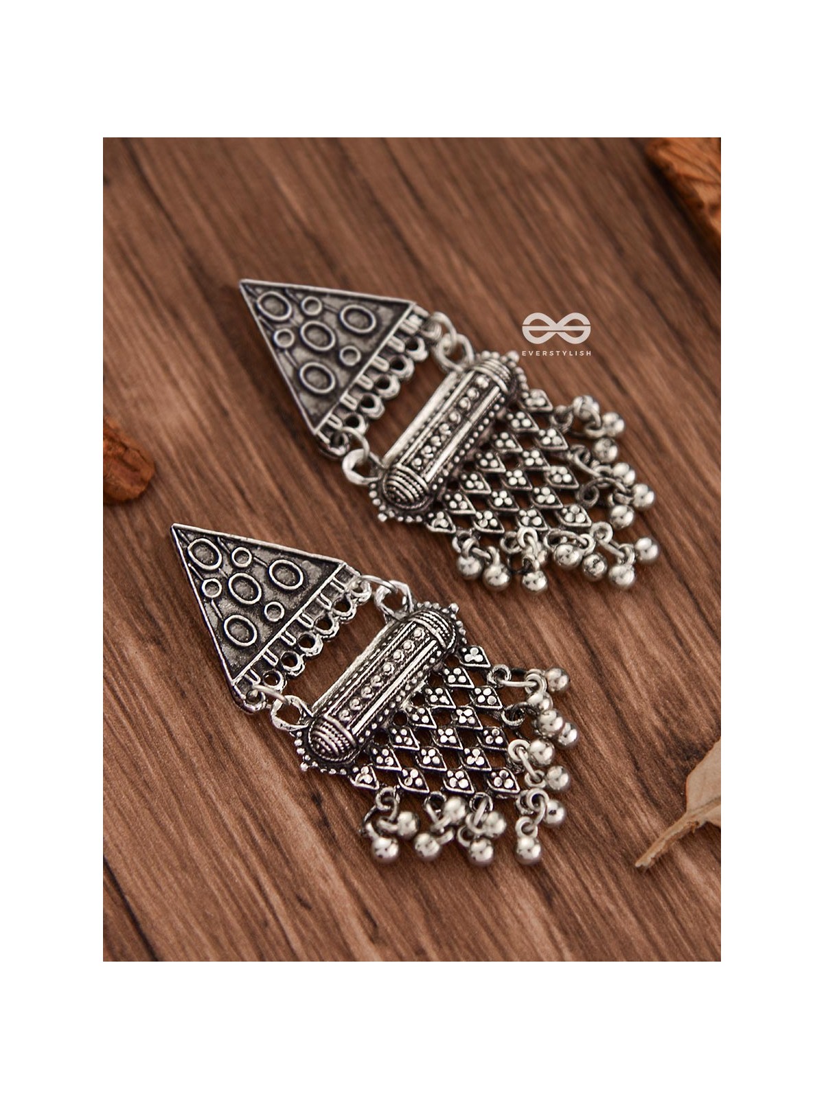 The Bohemian Geometry - Oxidised Boho Earrings