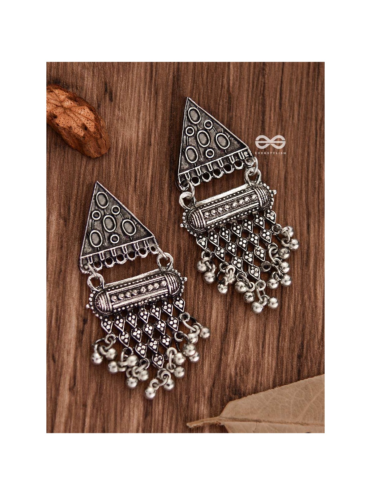 The Bohemian Geometry - Oxidised Boho Earrings