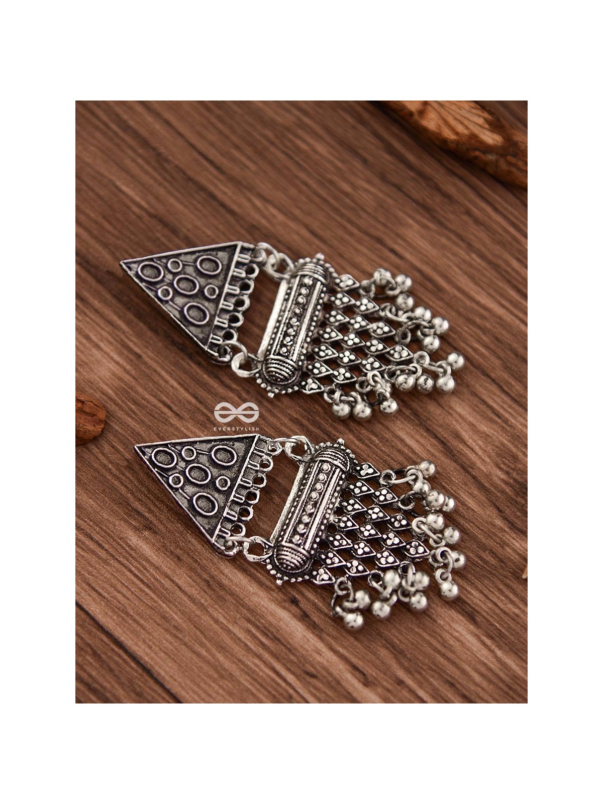 The Bohemian Geometry - Oxidised Boho Earrings