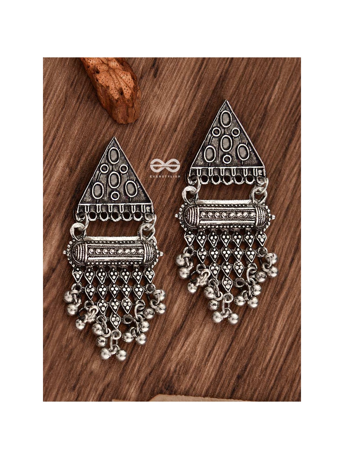 The Bohemian Geometry - Oxidised Boho Earrings