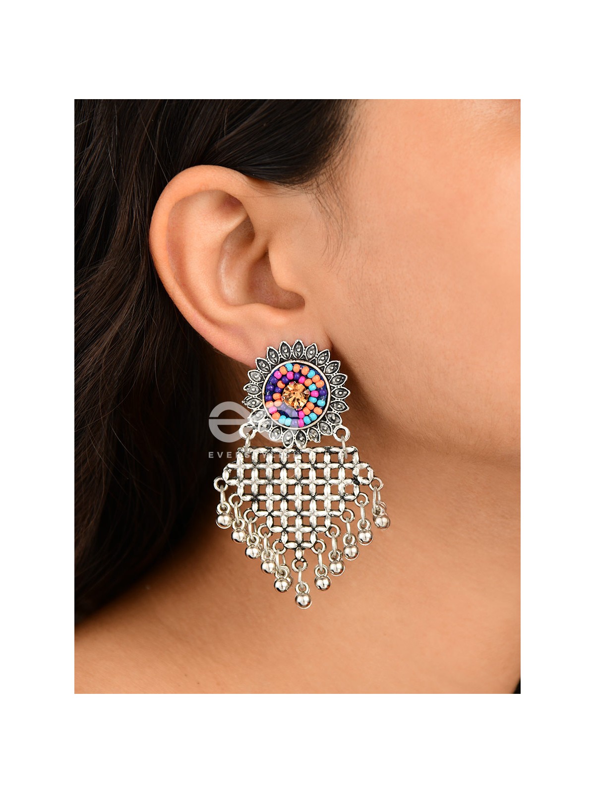 The Criss Cross Sun (Multicoloured) - The Embroidered Oxidised Collection