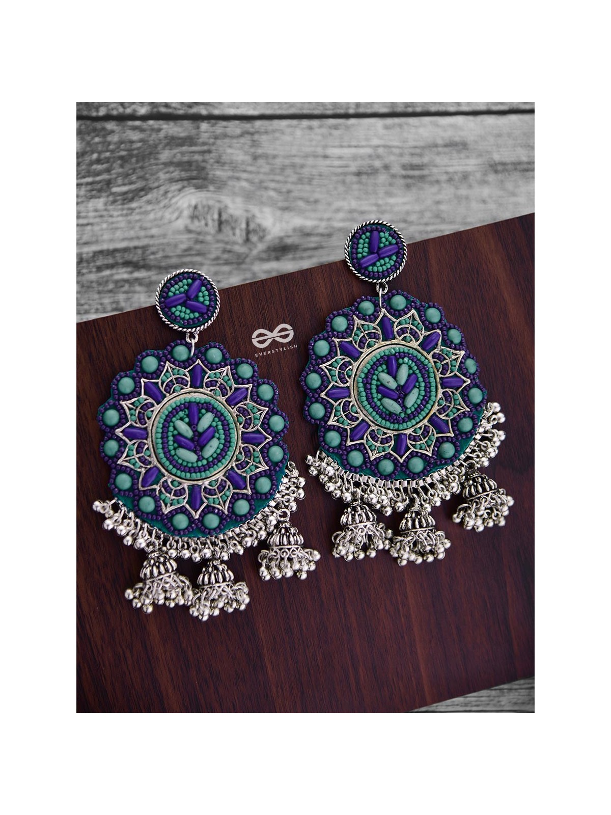 The Stunning Jaw-Droppers (Blue) - Embroidered Oxidised Collection