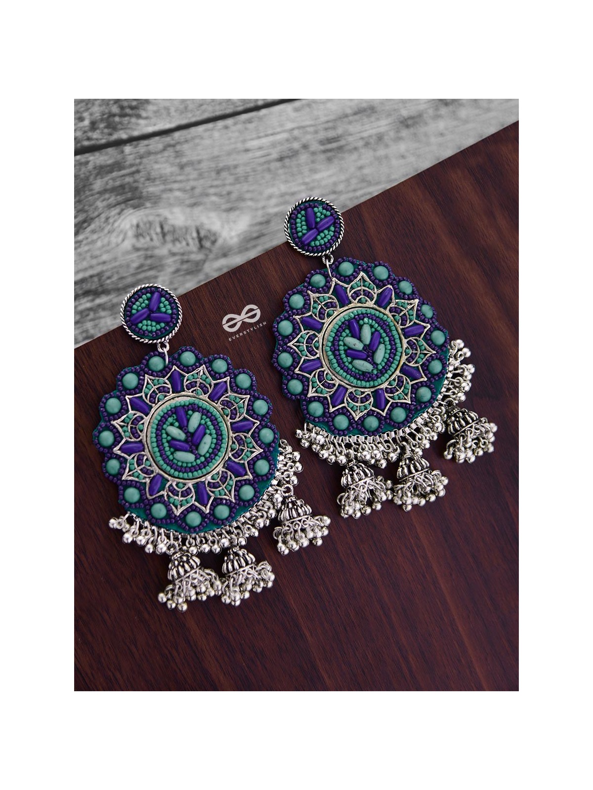 The Stunning Jaw-Droppers (Blue) - Embroidered Oxidised Collection